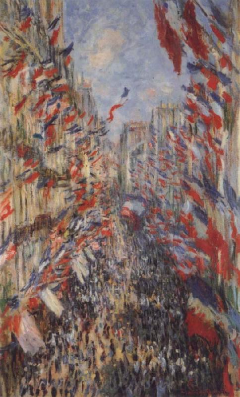 Claude Monet The Rue Montorgueil,3oth of June 1878 Norge oil painting art
